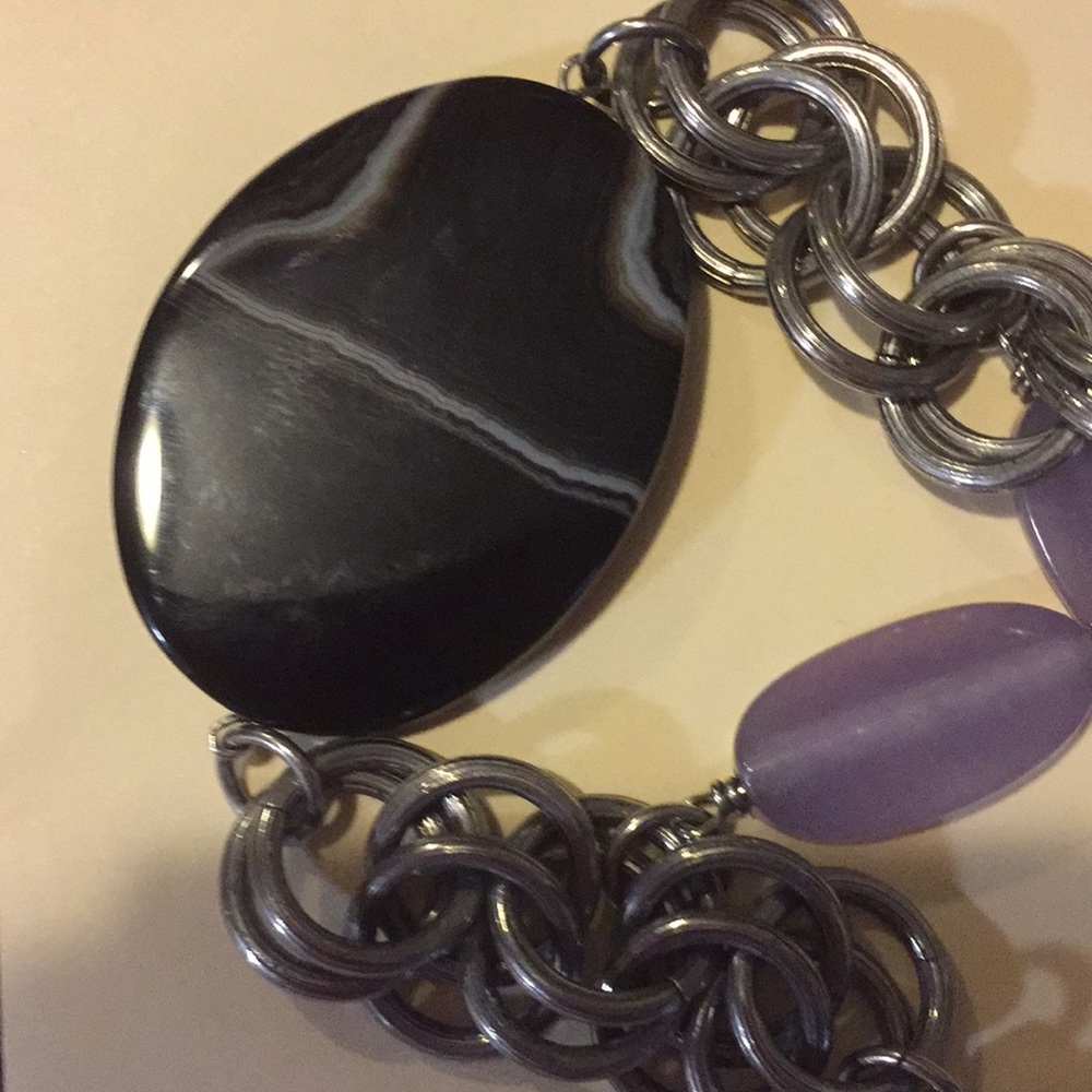 Stainless Steel Polished Amethyst Stones